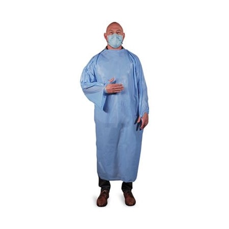 Heritage T-STYLE ISOLATION GOWN, LLDPE, LARGE, LIGHT BLUE, 50/CARTON, PK50 TGOWNLP